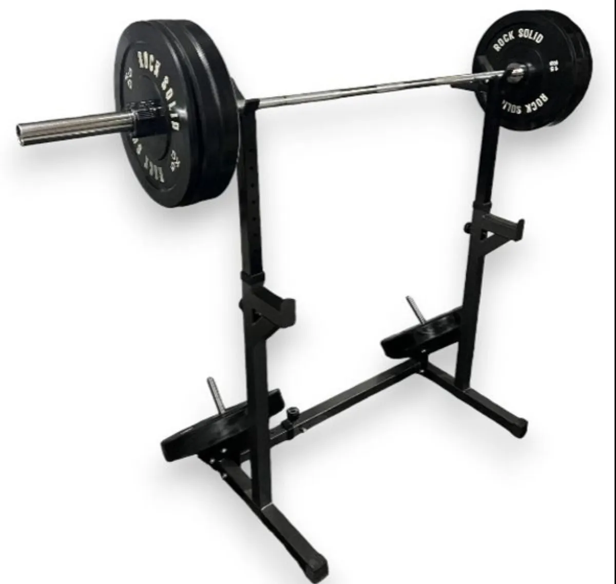 Home gym bundle. Squat rack, barbell and weight - Image 1