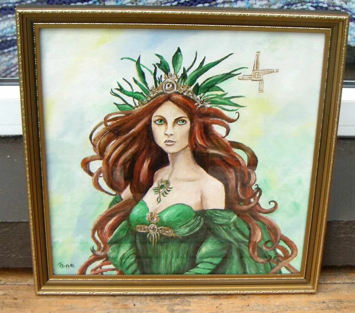Original Painting  Brigid with the Red Hair