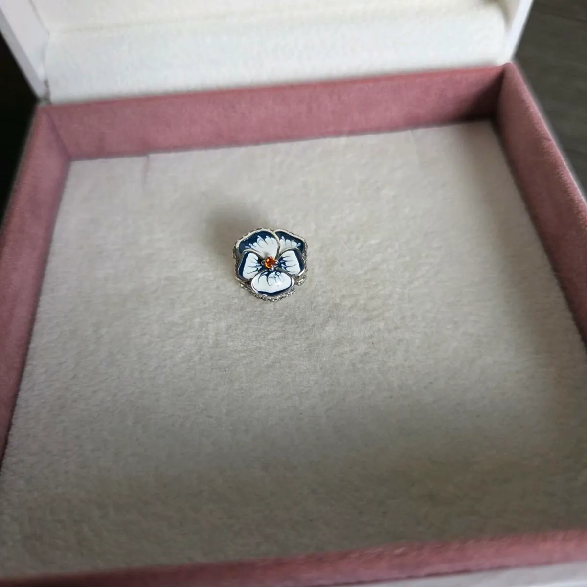 Pandora blue flower charm - Image 2
