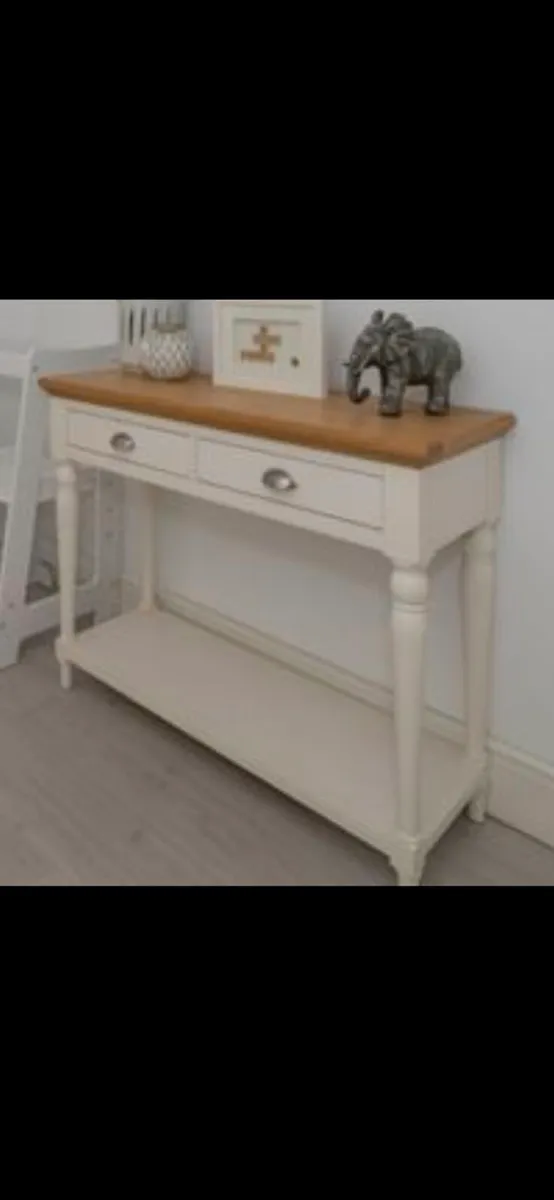 Hall table double drawers two table console table