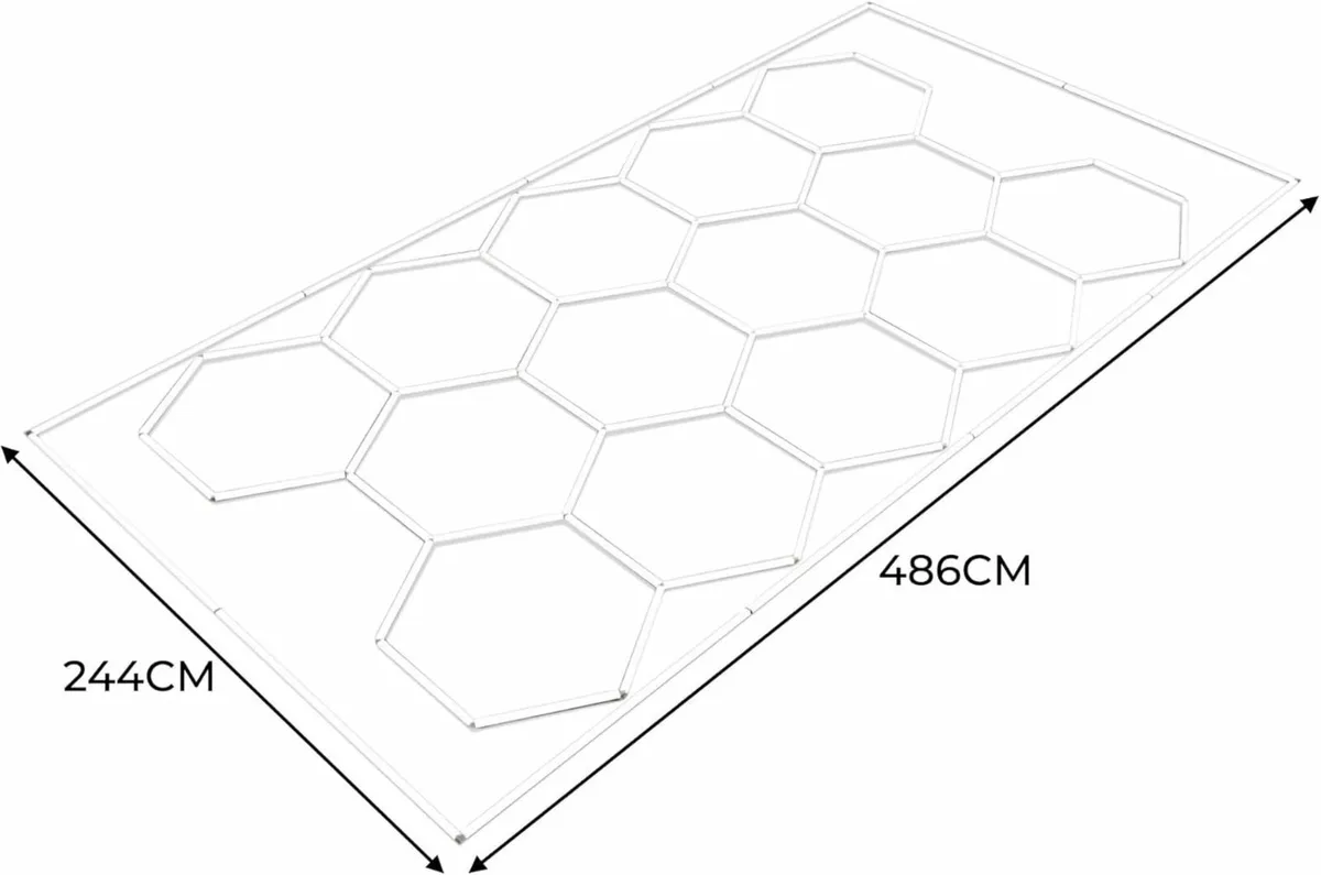 Hexagon LED Lamp 14 Lights & Frame ,Free Delivery - Image 3