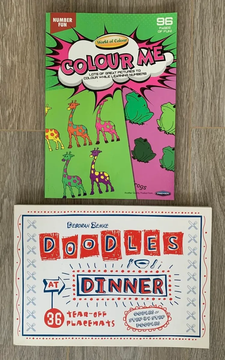 BRAND NEW Colouring Book & Doodle Placemats - Image 1