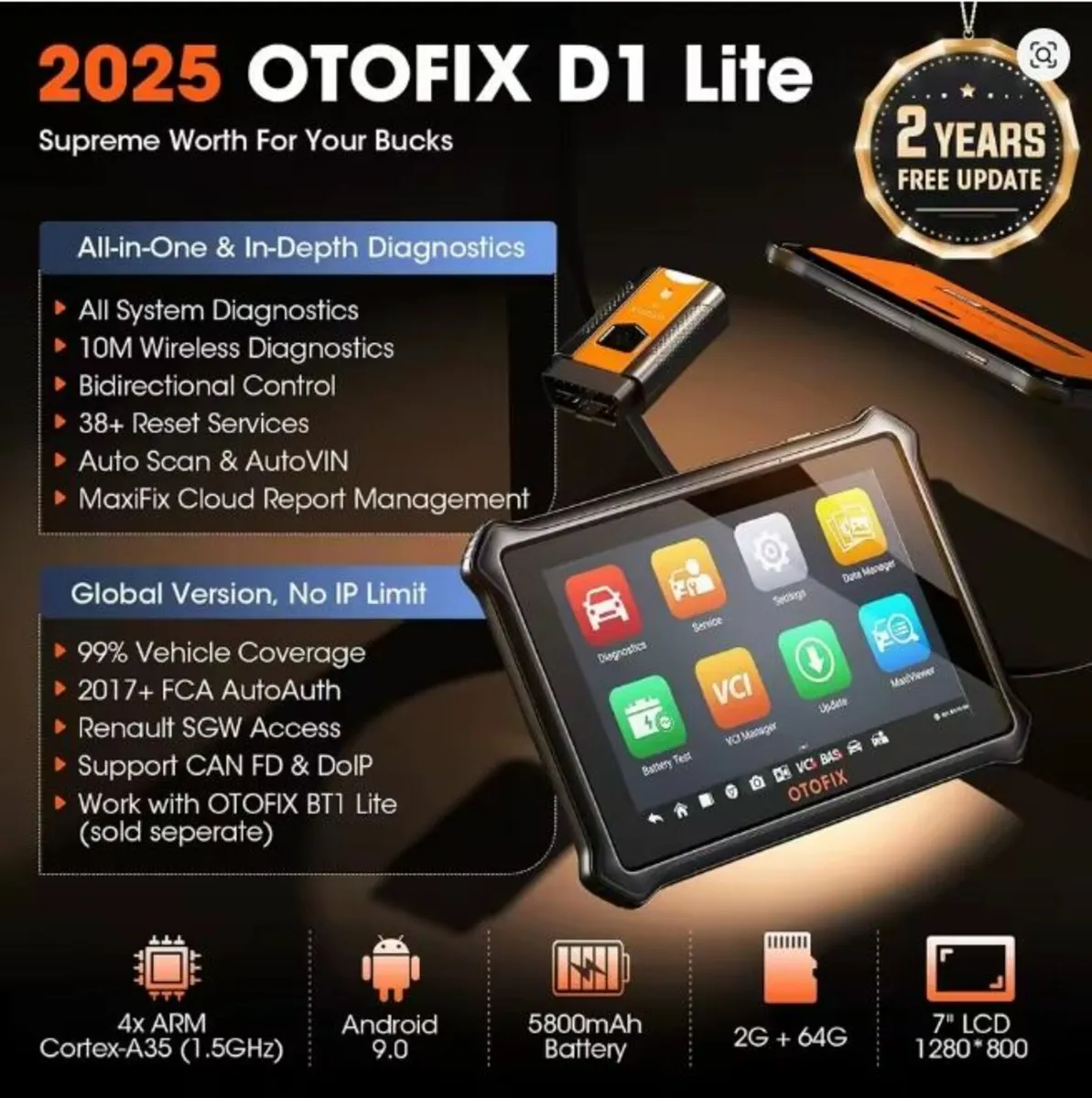 OTOFIX D1 Lite Car Scanner - Image 2