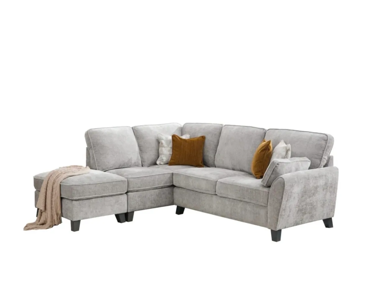 Cannes Corner Sofa Easy Clean Fabric -Ex Display - Image 2