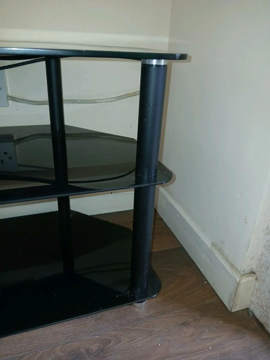 Glass 3 tiered tv stand - Image 3