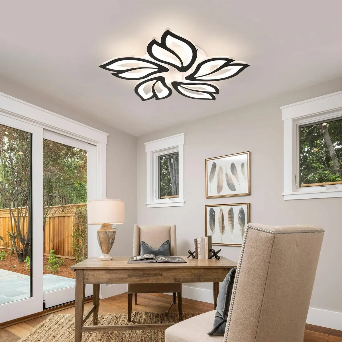 Modern Dimmable LED Chandelier Creative 5-Head Pet - Image 2