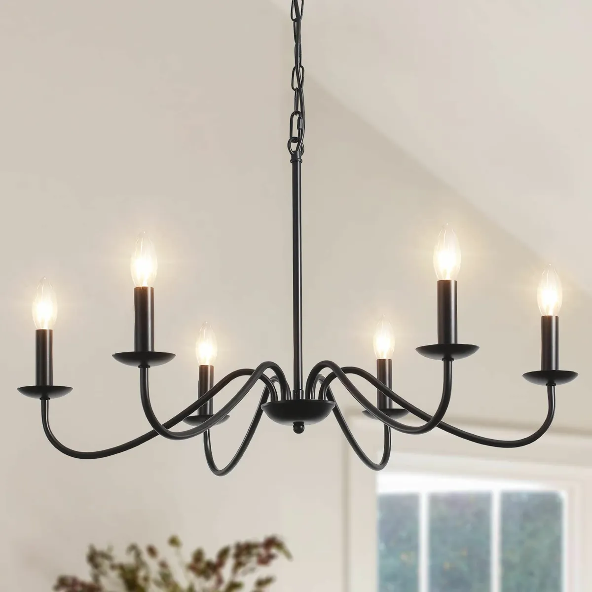 Black Chandeliers Ceiling Lights Living Room 6 Pen - Image 1