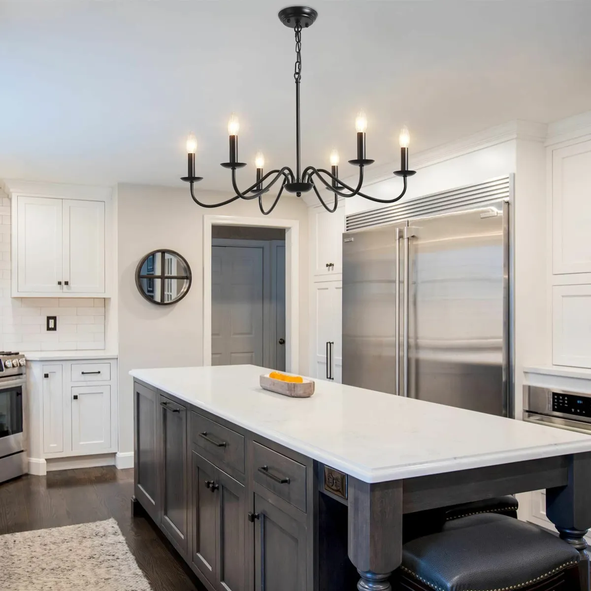 Black Chandeliers Ceiling Lights Living Room 6 Pen - Image 3