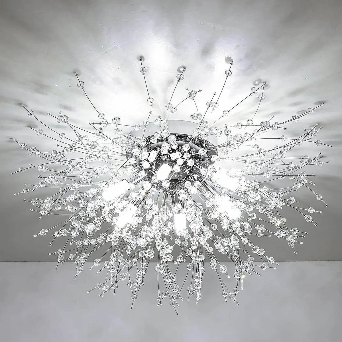 Modern Crystal Ceiling Lights for Living Room Chro - Image 1