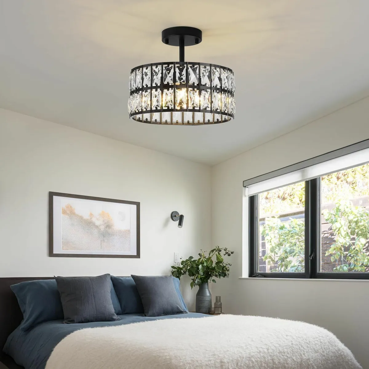 Black Crystal Ceiling Light Modern Chandelier Smal - Image 2