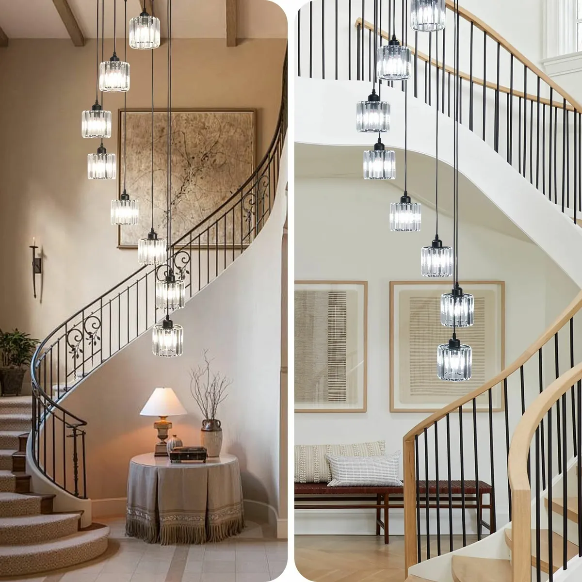 Long Chandeliers for High CeilingsModern Crystal P - Image 2