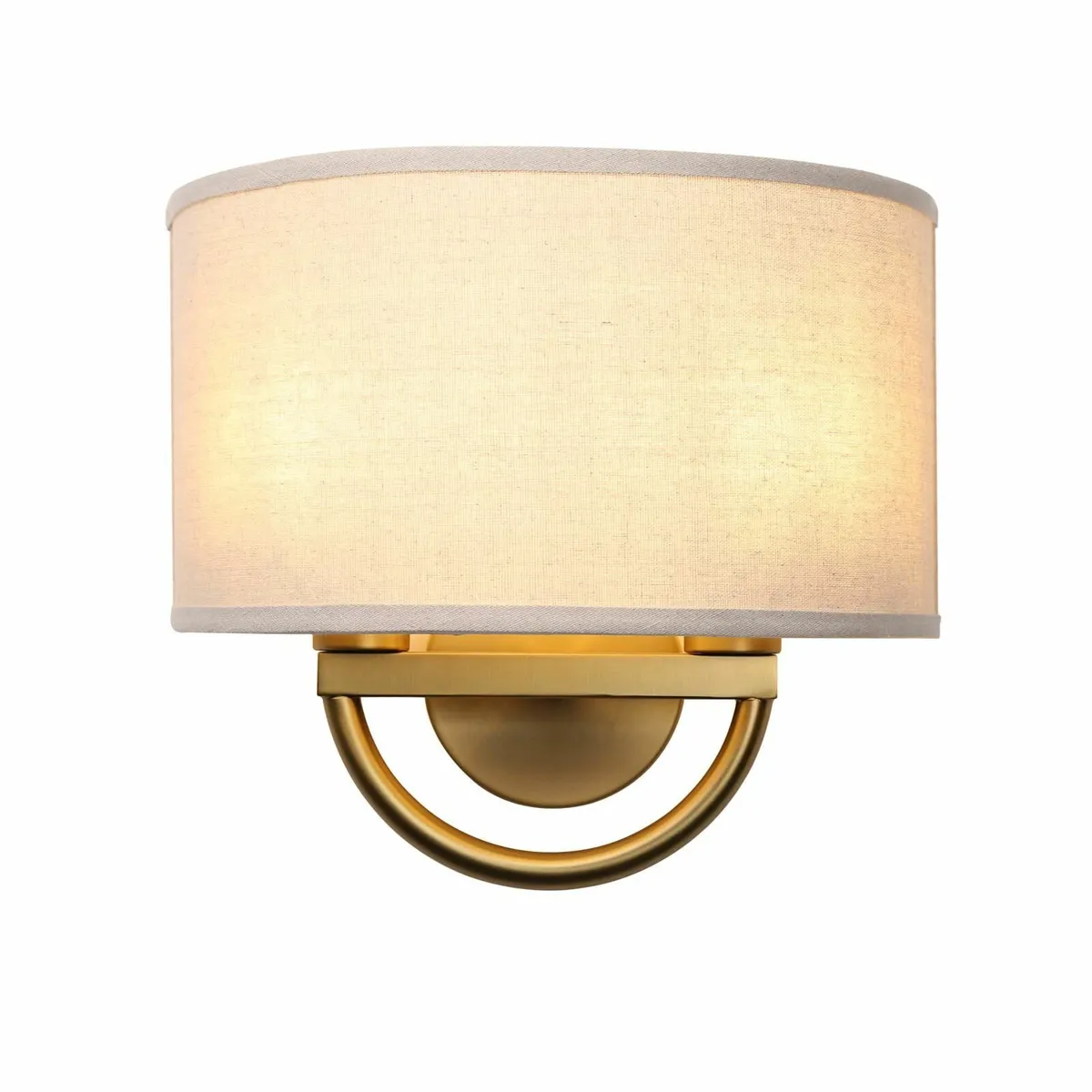 Industrial 2-Lights Wall Light Lamps Linen Fabric - Image 1