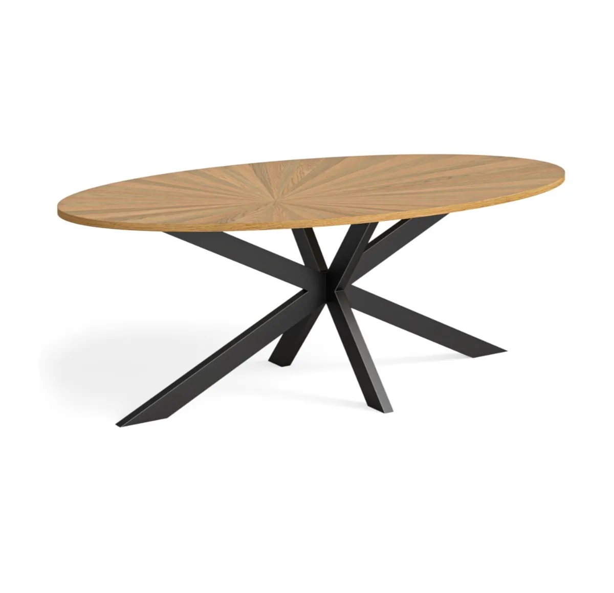 Modern Oval Dining Table Oak (Ex Display) - Image 1
