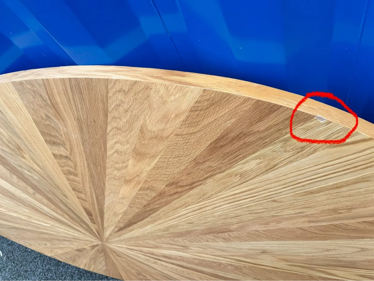 Modern Oval Dining Table Oak (Ex Display) - Image 4