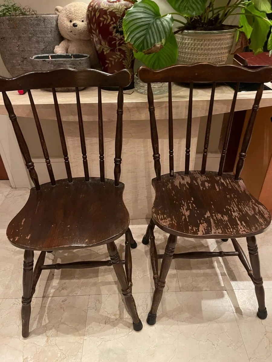 2 x Vintage Kitchen Dining Chairs - Can Deliver