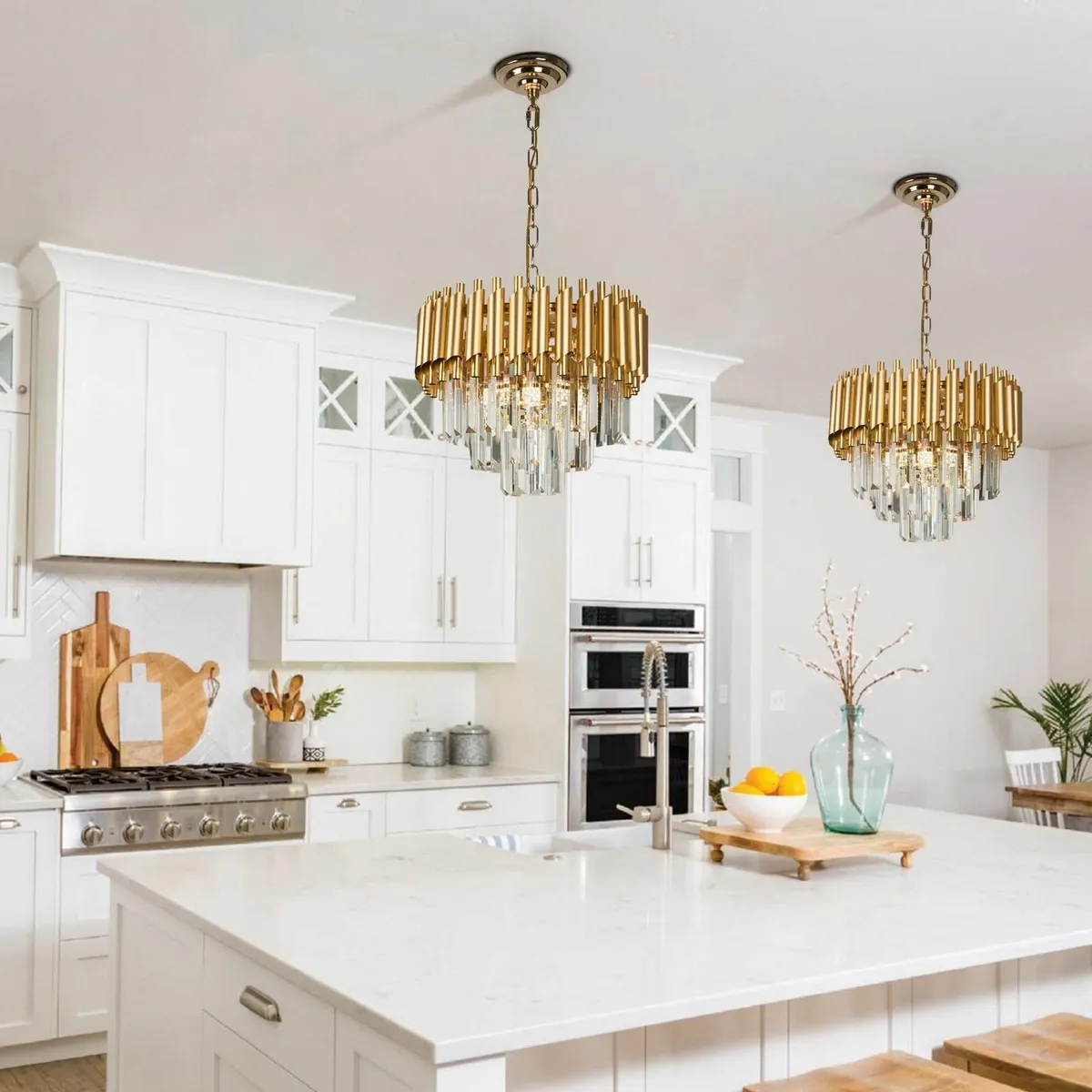 Crystal Chandeliers Modern 3-Tier Flush Mount Ceil - Image 4