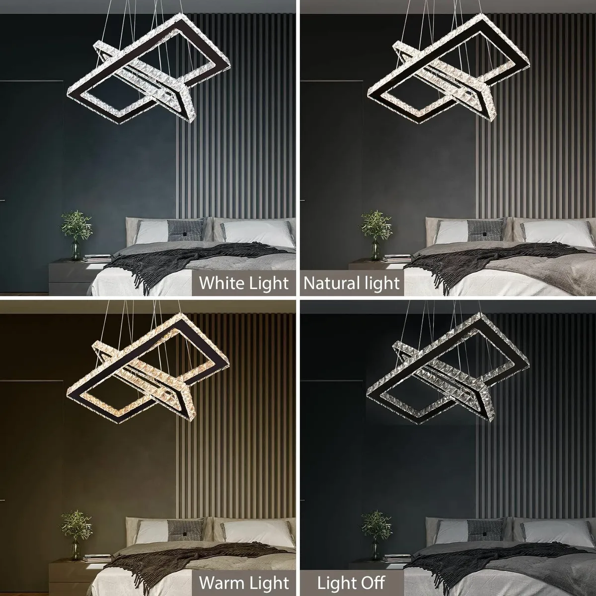 Modern Crystal Chandeliers Remote 205'' Dimmable 2 - Image 4