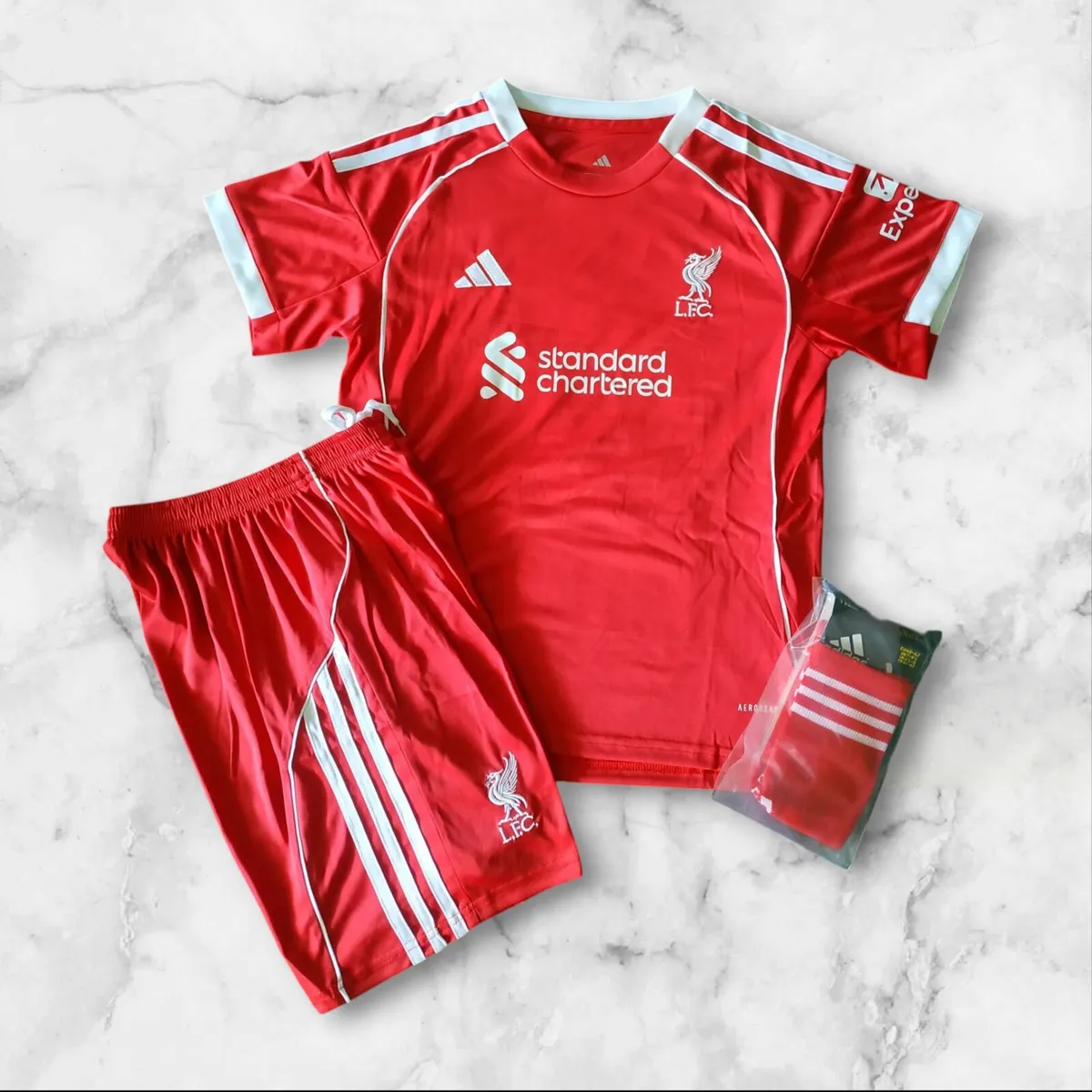 LIVERPOOL 25/26 ( KIDS FULL KIT) , 3/4, 4/5 ,5/6 .