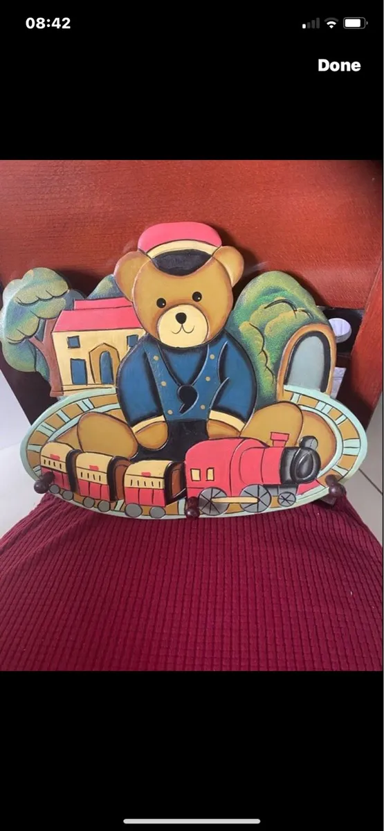 Handcrafted Timber Kids Coat Hanger - Image 1