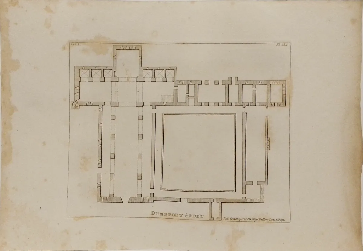 Dunbrody Abbey Antique Plan 1793 - Image 1