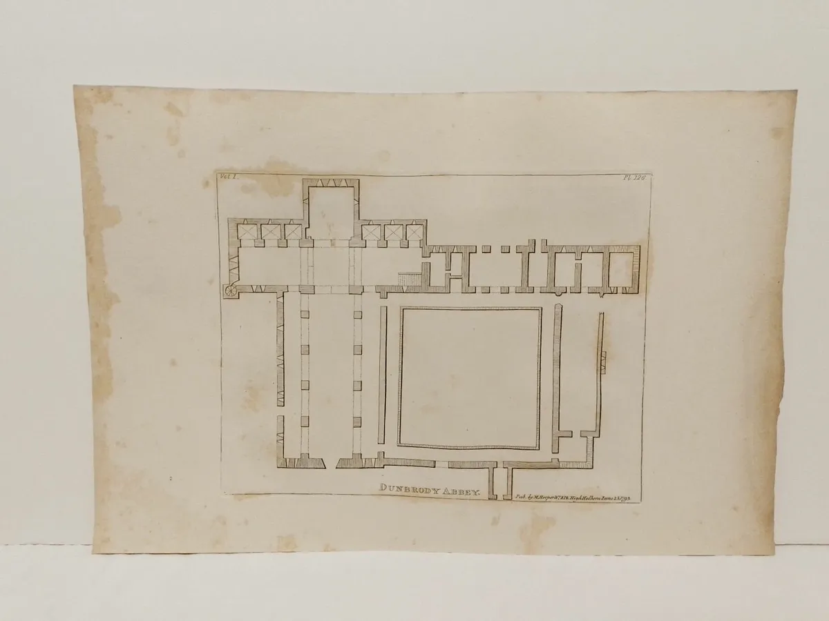 Dunbrody Abbey Antique Plan 1793 - Image 3