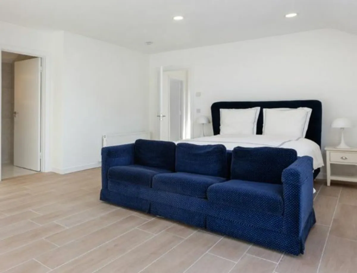 Blue velvet - King bed - Image 2