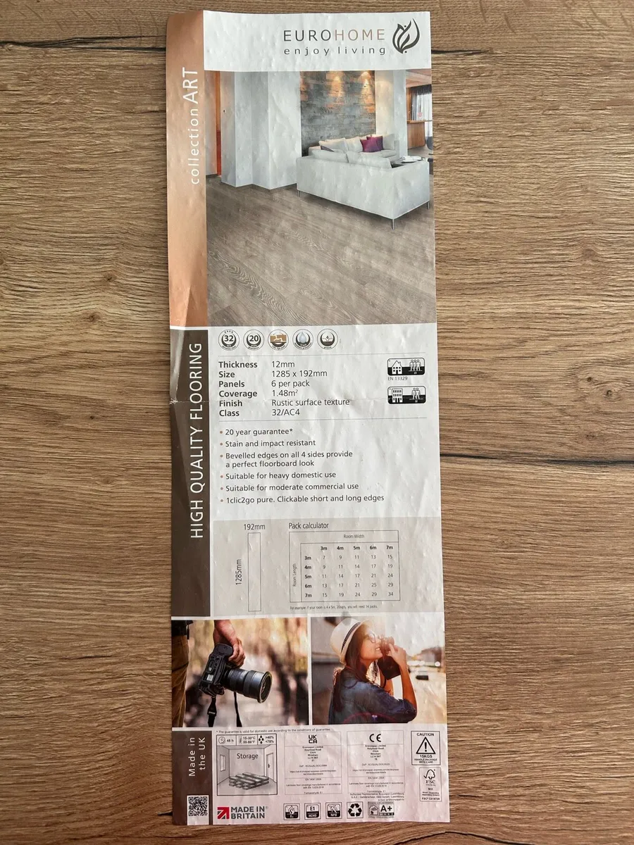 Laminate Flooring Eurohome Dartmoor Planks Oak - Image 2