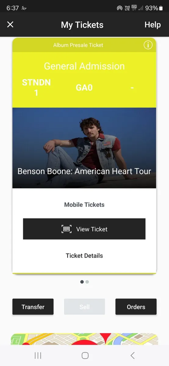 2 Benson Boone Standing Tickets - 24th October
