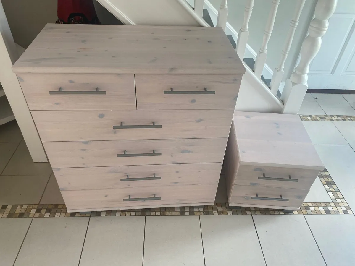 Tall boy and beside drawers - Image 1