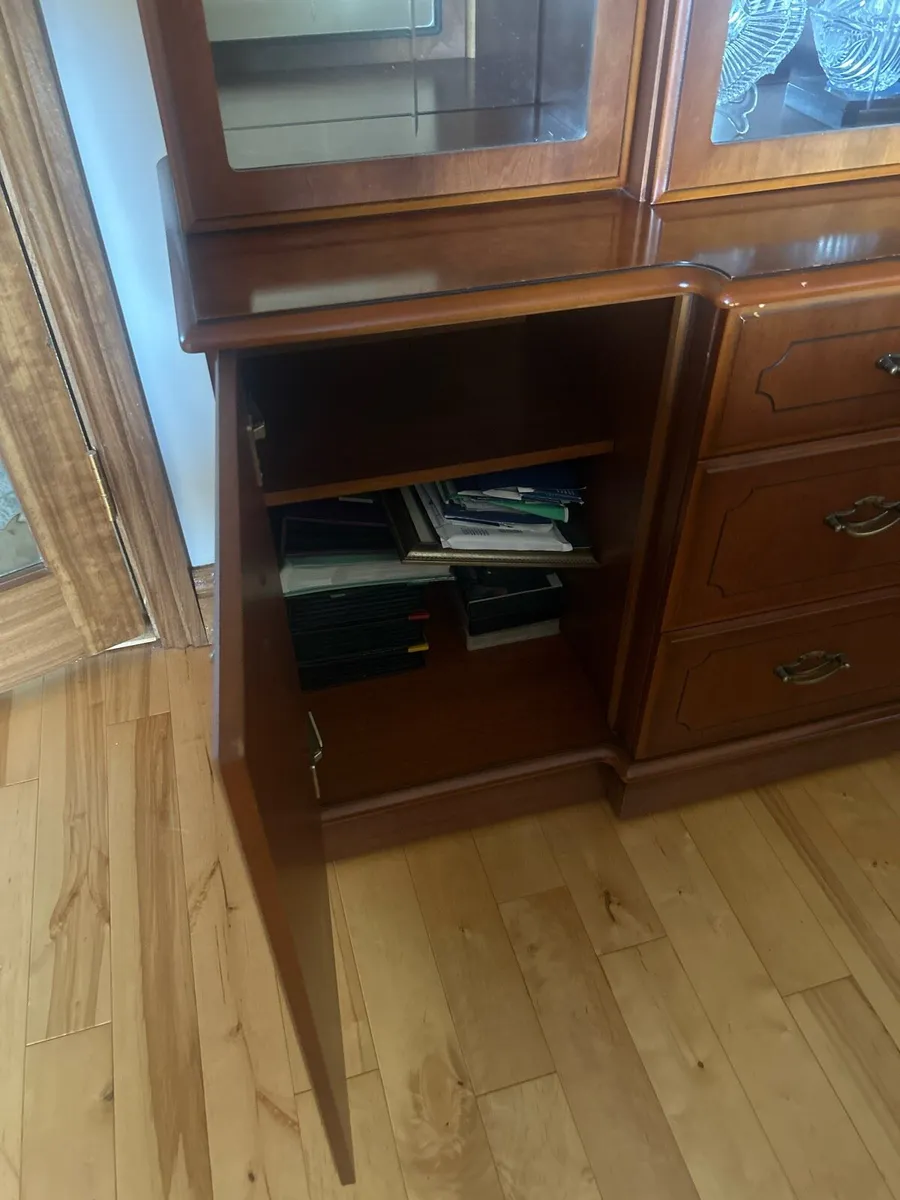 Cherry wood display cabinet - Image 2