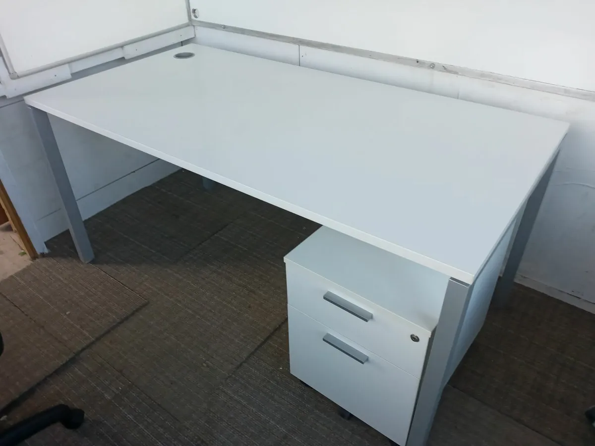 Delivery - Office Desk with Pedestal of Drawers - Image 2