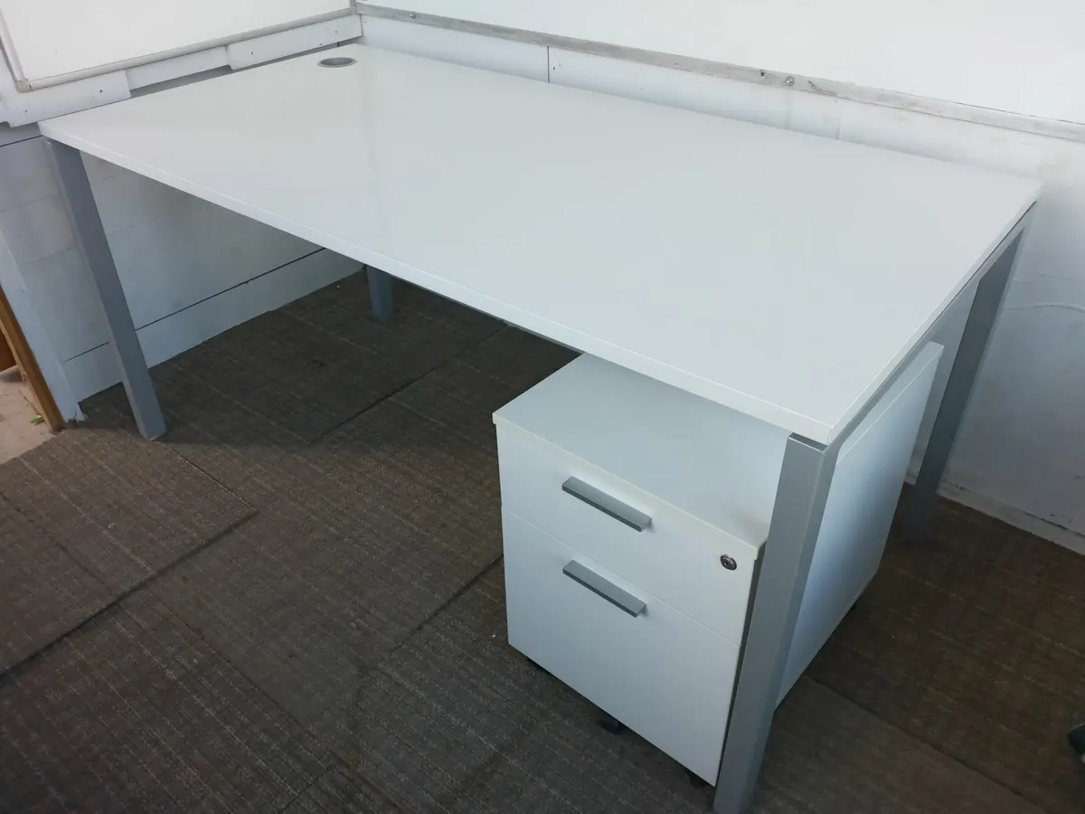 Delivery - Office Desk with Pedestal of Drawers - Image 4