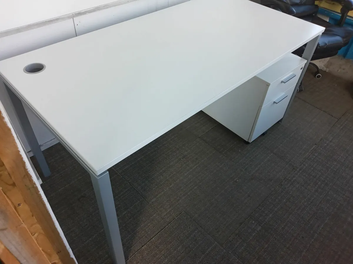 Delivery - Office Desk with Pedestal of Drawers - Image 4