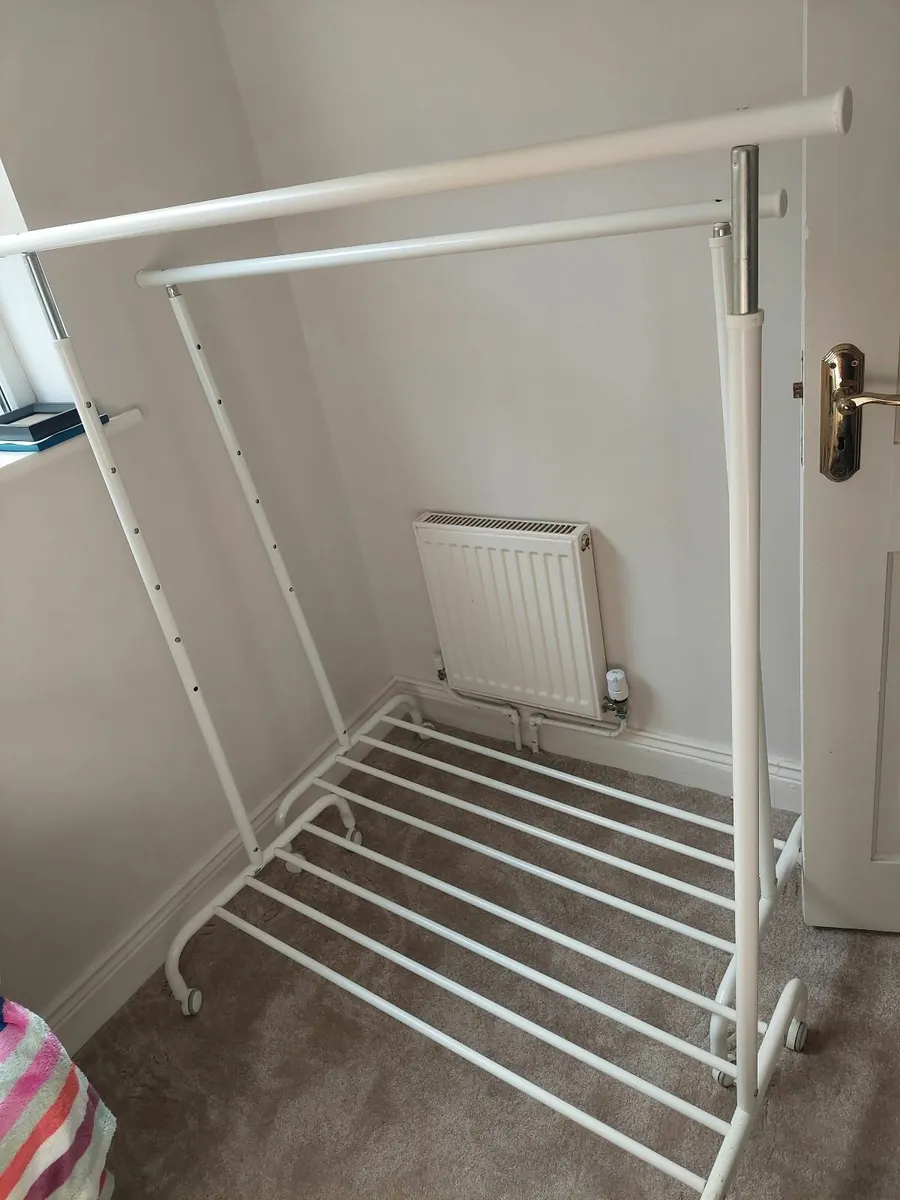 Clothes Rack RIGGA IKEA white - Image 2