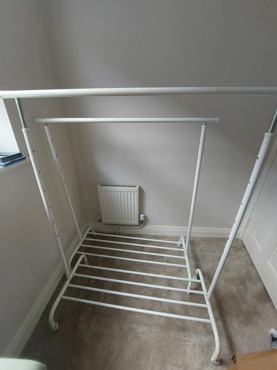 Clothes Rack RIGGA IKEA white - Image 1