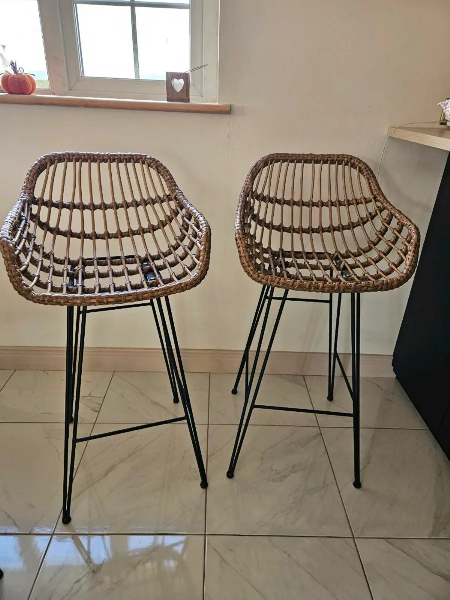 Rattan Bar Stools - Image 1