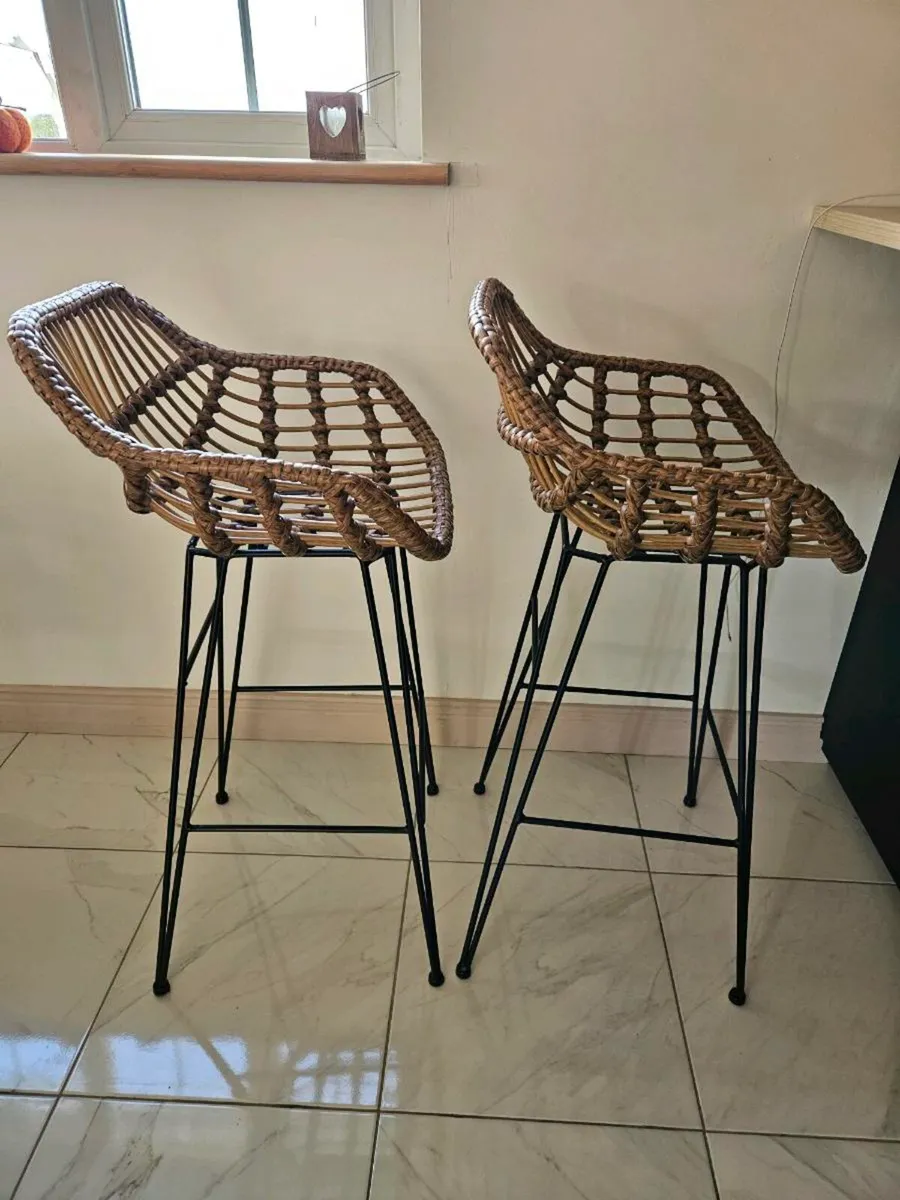 Rattan Bar Stools - Image 2