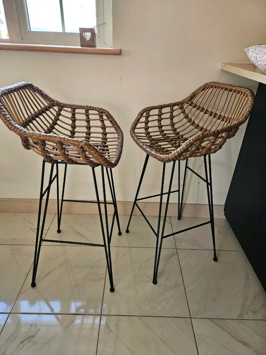 Rattan Bar Stools - Image 3