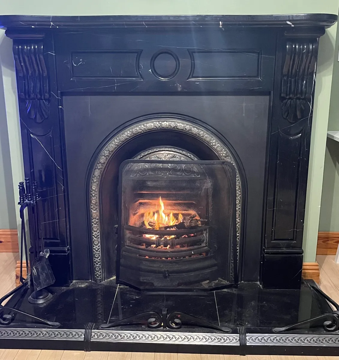 Black Marble Fireplace - Image 1