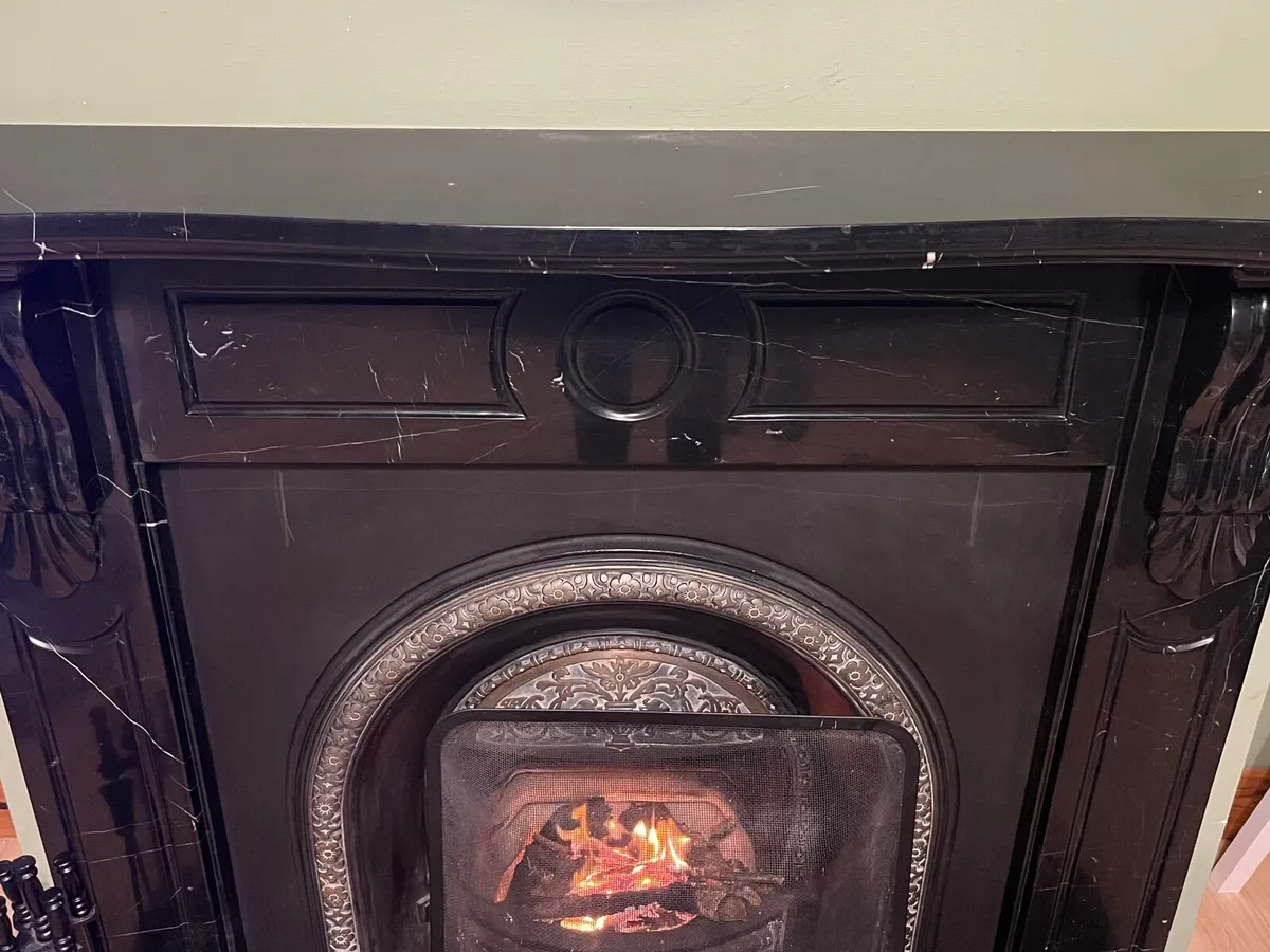 Black Marble Fireplace - Image 4
