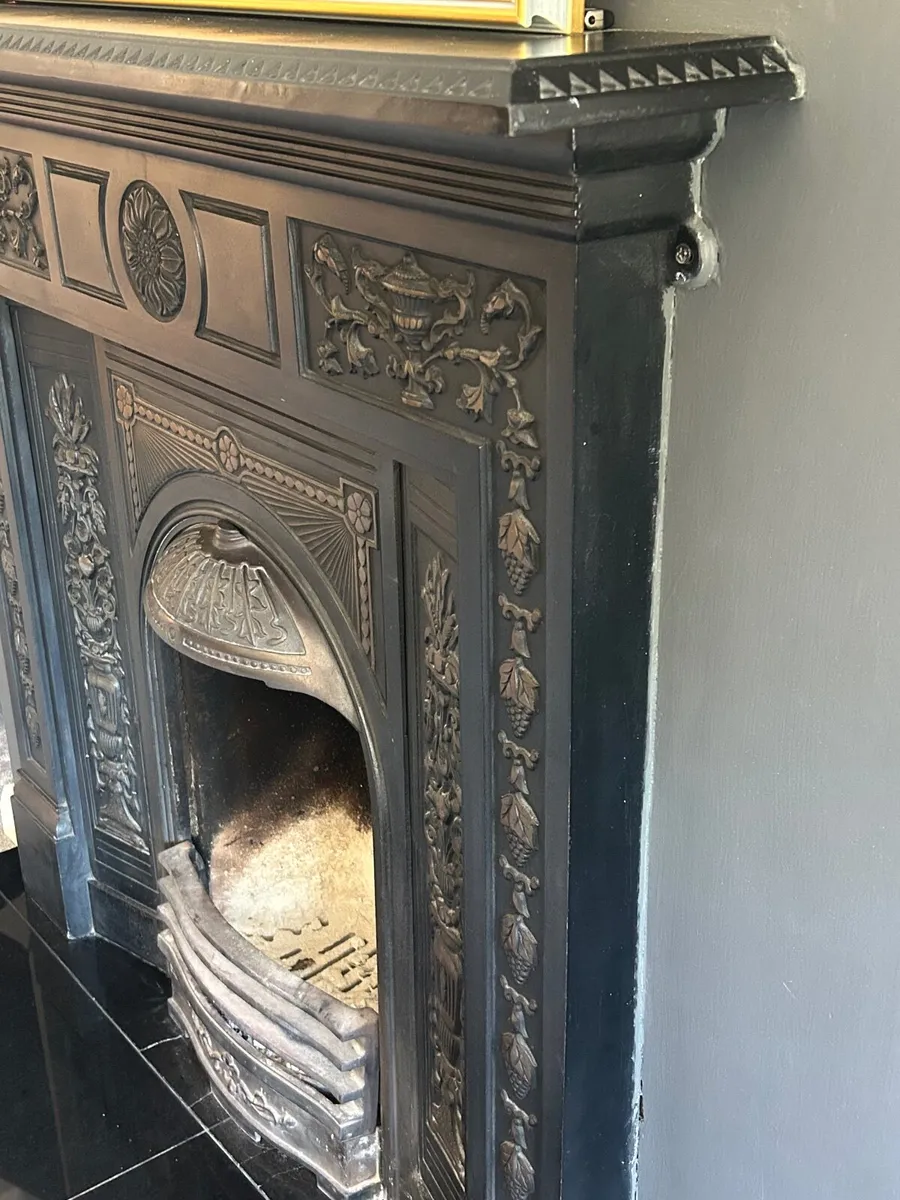 Cast Iron Fireplace & Granite Heart - Image 3