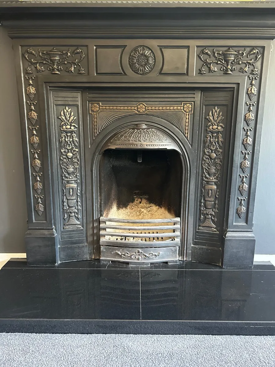 Cast Iron Fireplace & Granite Heart - Image 2