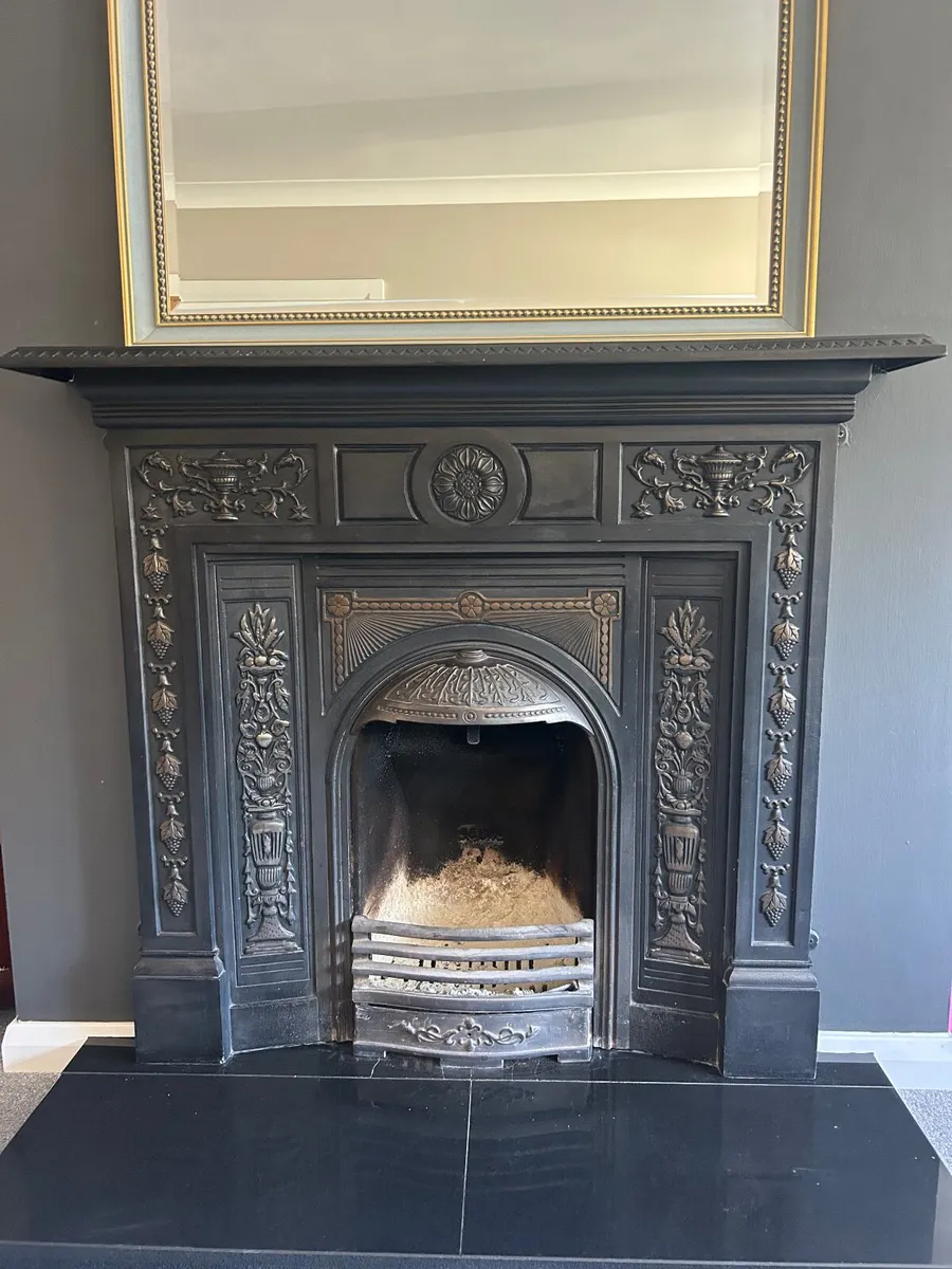 Cast Iron Fireplace & Granite Heart - Image 1