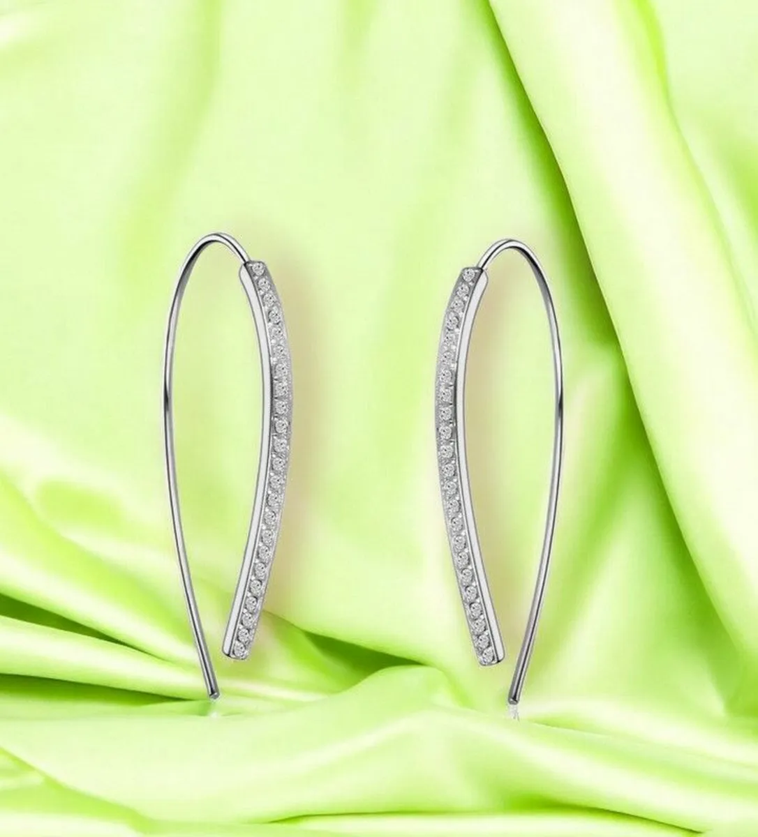 Harrods Sterling Silver Sapphire Earrings - Image 2