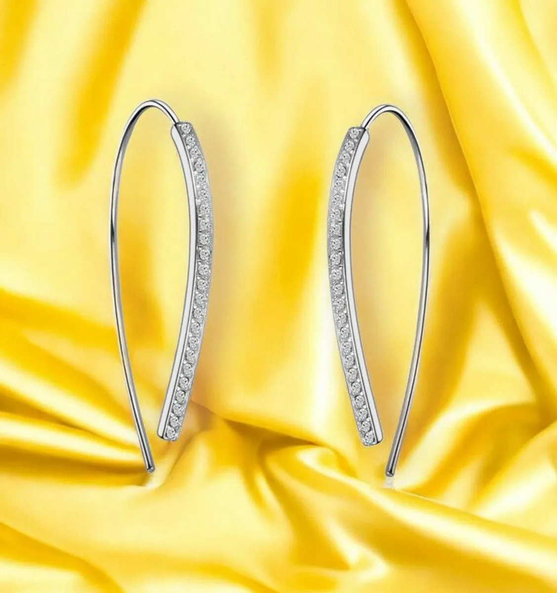Harrods Sterling Silver Sapphire Earrings - Image 4