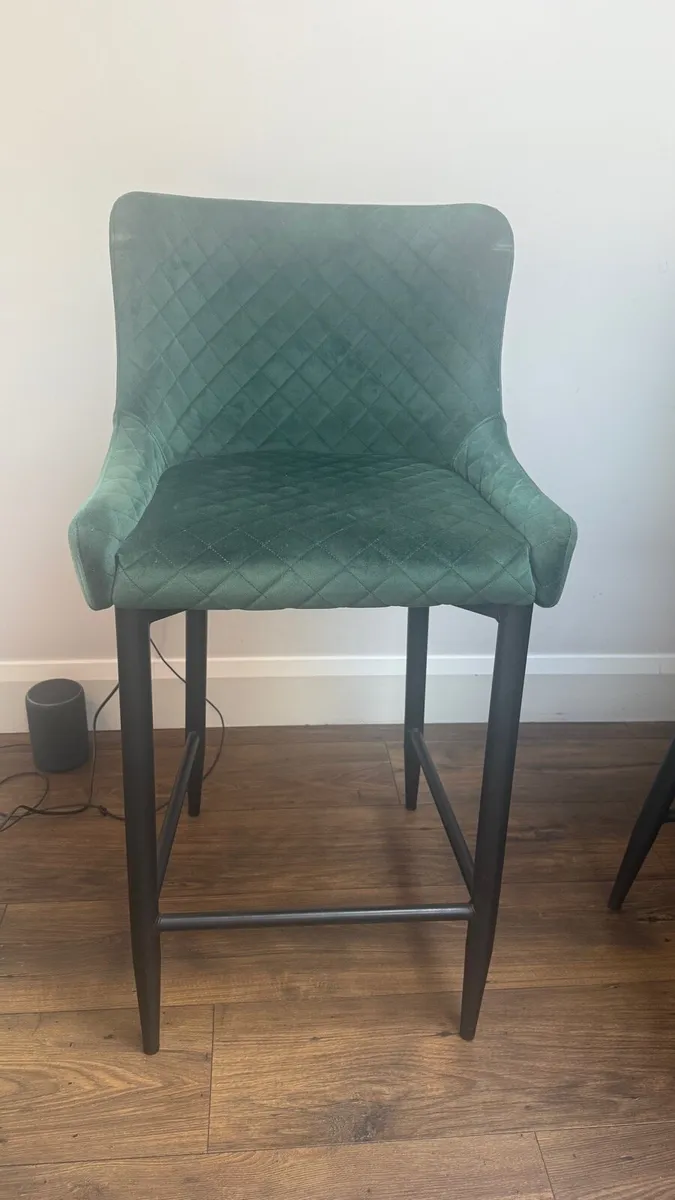 green velvet bar stools - Image 4