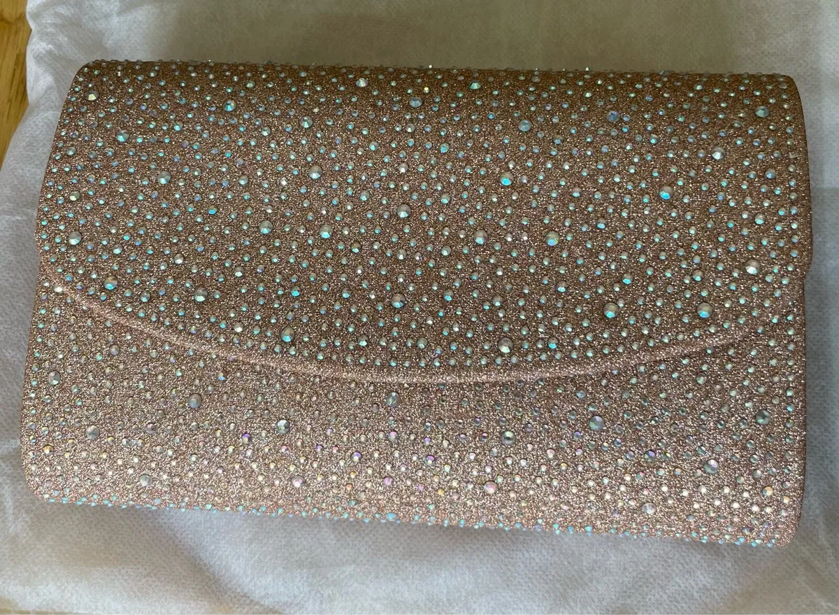 Rose Gold Clutch Bag - Image 1