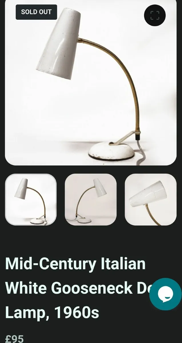 Vintage gooseneck table lamp - Image 3