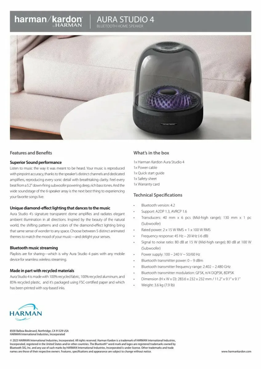 Harman Kardon Aura 4 New!!!🎶🎵🎶🎵🔊 - Image 2