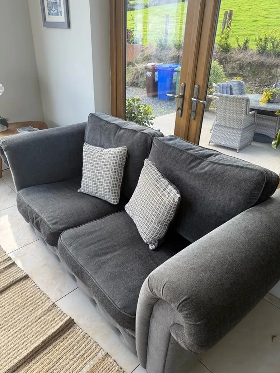 Grey 3+2 Seater Sofa Set for Sale - Image 2